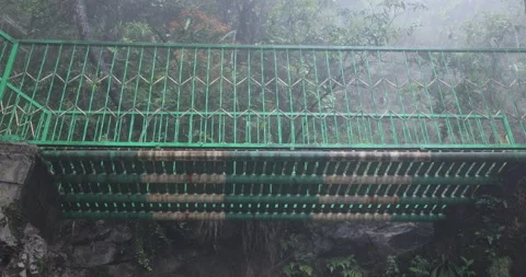 Walkway Bridge with railings 库存影片 335591343