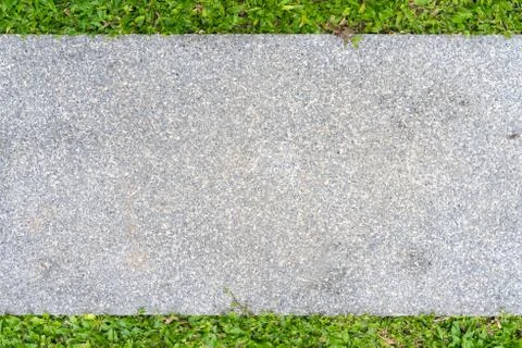 Walkway in front yard with grasses background Stock Photos