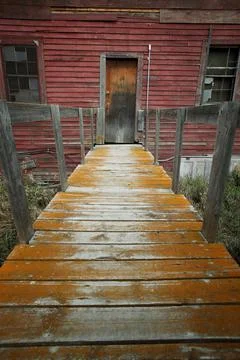 Walkway To Grain Elevator Stock Photos