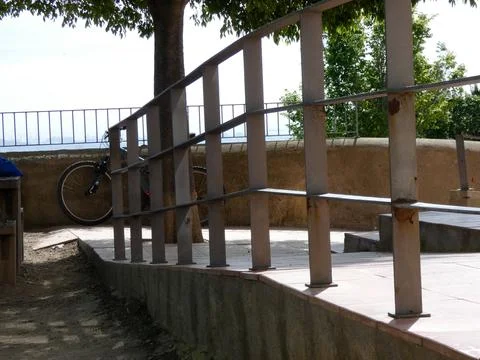 Walkway to help the handicapped Stock Photos