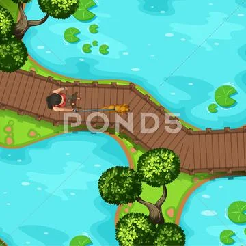 Walkway Stock Illustration