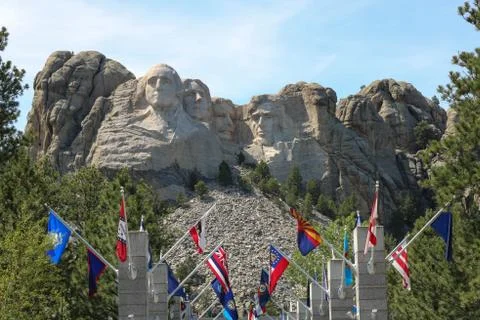 Walkway into Mount Rushmore Stock Photos