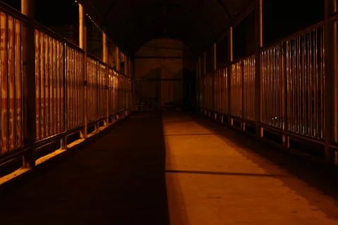 Walkway on night Stock Photos
