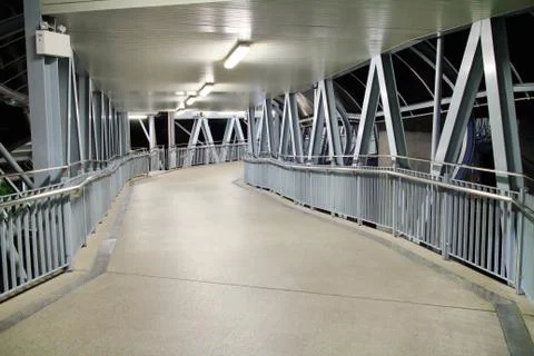 Walkway at night Stock Photos