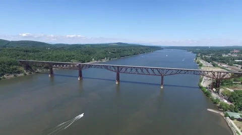 Walkway Over the Hudson Rough Cut Stock Footage 53886618