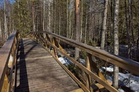 Walkway at rapids. Foto stock