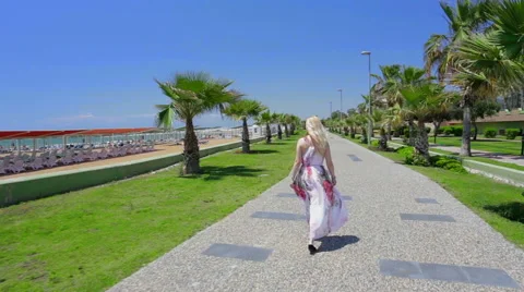 Walkway by the sea. 動画素材 49446696