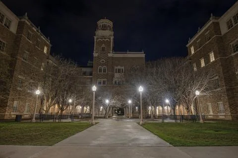 Walkway through a Building at Texas Tech Stock Photos