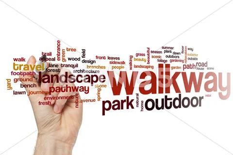 Walkway word cloud concept Stock Illustration