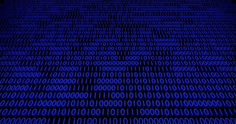 Wall of 0 and 1 numbers animation Stock Footage 232255809