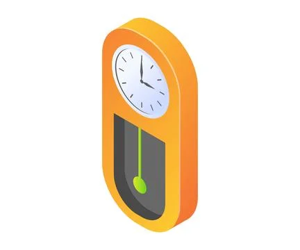 A wall analog clock time Stock Illustration