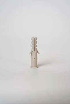 Wall Anchor Plug on White Background Stock Photos