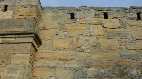 Wall of an ancient fortress Stock Footage 59086726