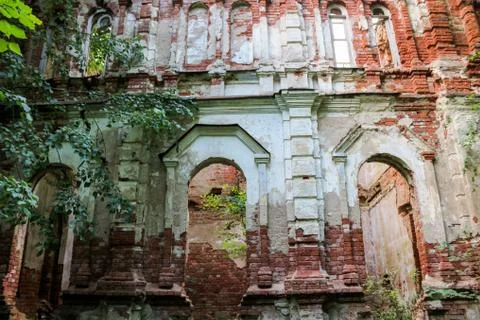 The wall of an ancient monastery. Photos