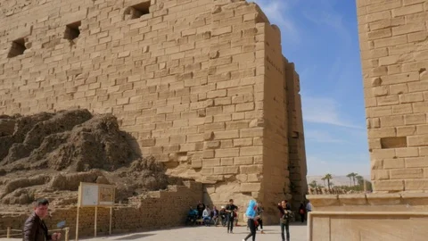 The Wall of the Ancient Temple Stock Footage 87069204