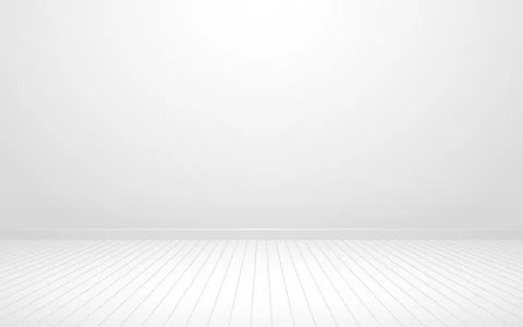 Wall and floor background. Empty white studio. Modern interior with wooden floor Stock-Illustration