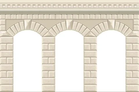 Wall with arches Stock Illustration