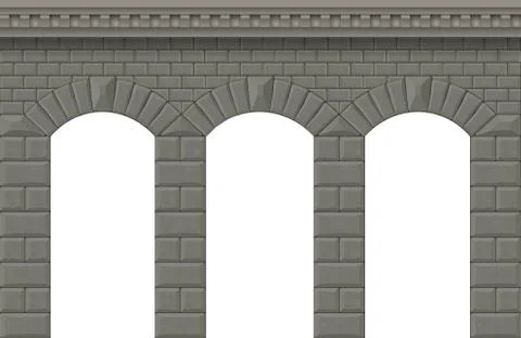 Wall with arches Stock Illustration