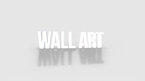 Wall art 3D Text spinning on an orange background. Looped video.4K Видео 276682285