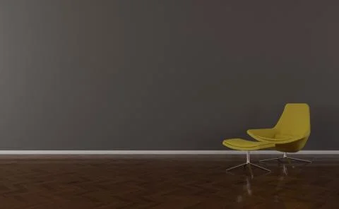 Wall art mock up - put your creation on this empty area. Stock Illustration