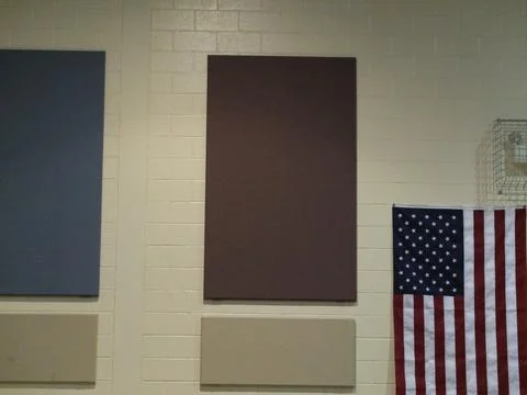 Wall background with American flag Stock Photos