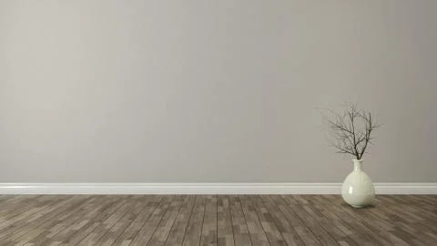 Wall background with dry plant for decor Stock Illustration