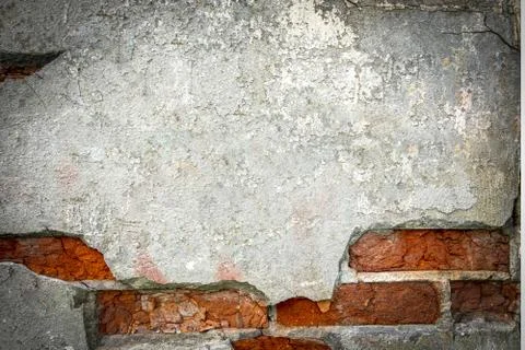 Wall background. Old rough stone on cement pattern wall background. Vintage Stock Photos