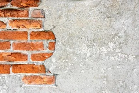 Wall background. Old rough stone on cement pattern wall background. Vintage g 스톡 사진