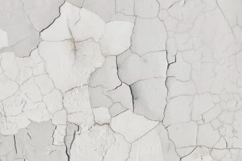 Wall background texture. white plaster in cracks. 스톡 사진