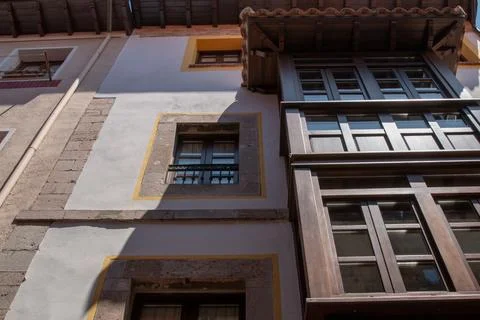 Wall with Balcony Stock Photos
