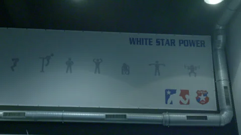 Wall Banner and Workout Graphics in Modern Gym Stock Footage 343098092