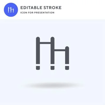 Wall Bars icon vector, filled flat sign, solid pictogram isolated on white, logo Stock Illustration