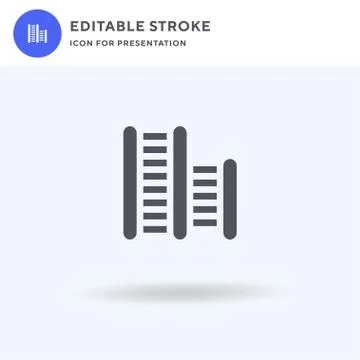 Wall Bars icon vector, filled flat sign, solid pictogram isolated on white, logo Stock Illustration