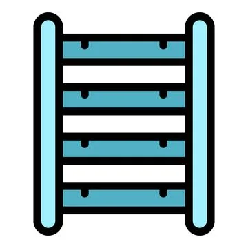 Wall bars showing sporting activity and healthy lifestyle in simple style Stock Illustration