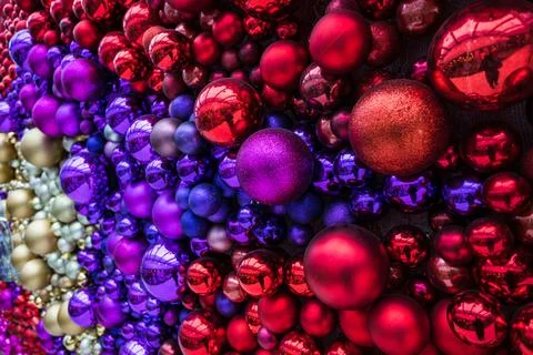 Wall of baubles Stock Photos