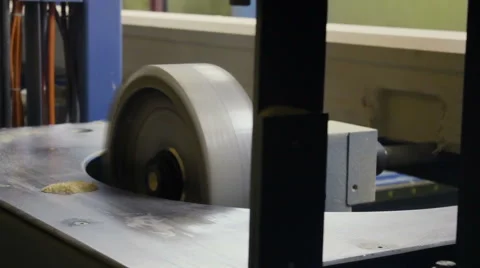 Wall beam processing machine cnc. Milling cutter processing. Woodworking. Video stock 61381533