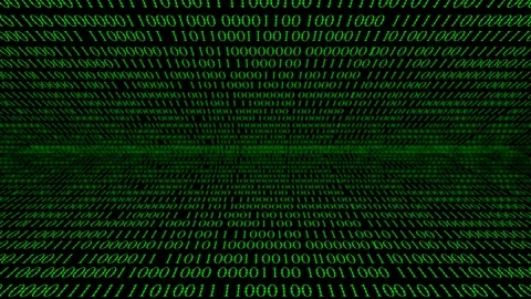 Wall Of Binary Code. Stock Footage 95080689
