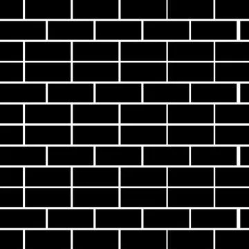 A wall of black bricks Stock Illustration