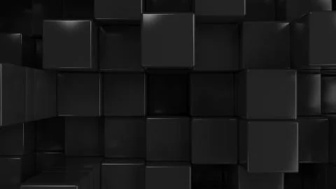 Wall of black cubes Illustrazione stock