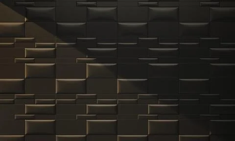 Wall of black rectangles Stock Illustration