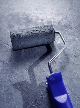 Wall blackground with paint roller Foto stock