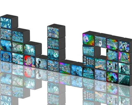 Wall of blocks 库存插图