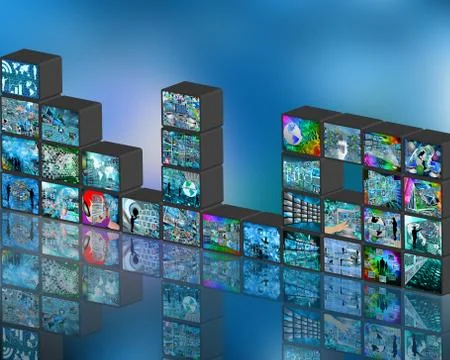 Wall of blocks 库存插图