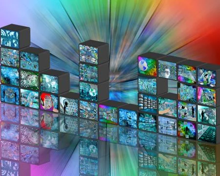 Wall of blocks 库存插图