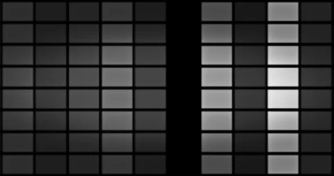 Wall of blocks pulsating brightness LOOPING (4K) Vídeo Stock 109541817