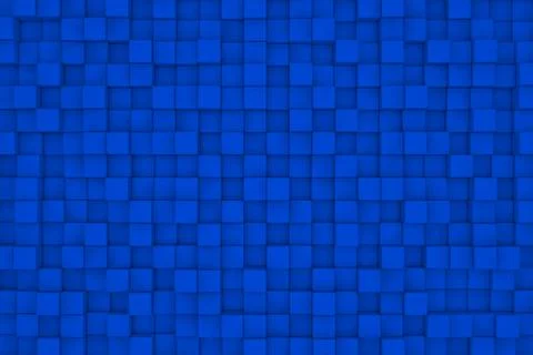 Wall of blue cubes Illustrazione stock