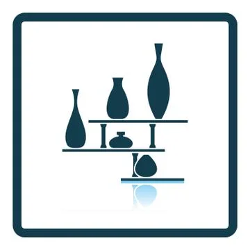 Wall bookshelf icon Stock Illustration