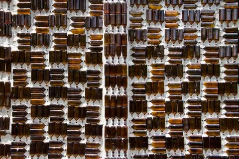 The wall of the bottle. Stock Photos