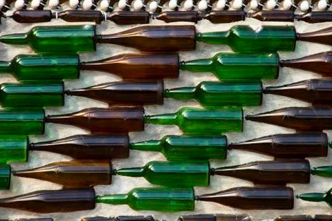 The wall of the bottle. Stock Photos