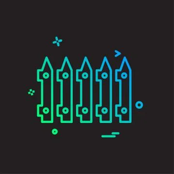 Wall Boundary icon design vector Ilustración de archivo